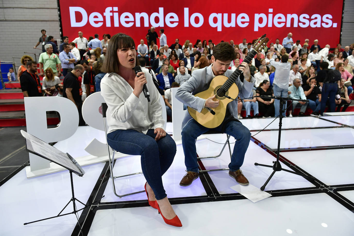 El acto de Pedro Sánchez en Murcia, en imágenes