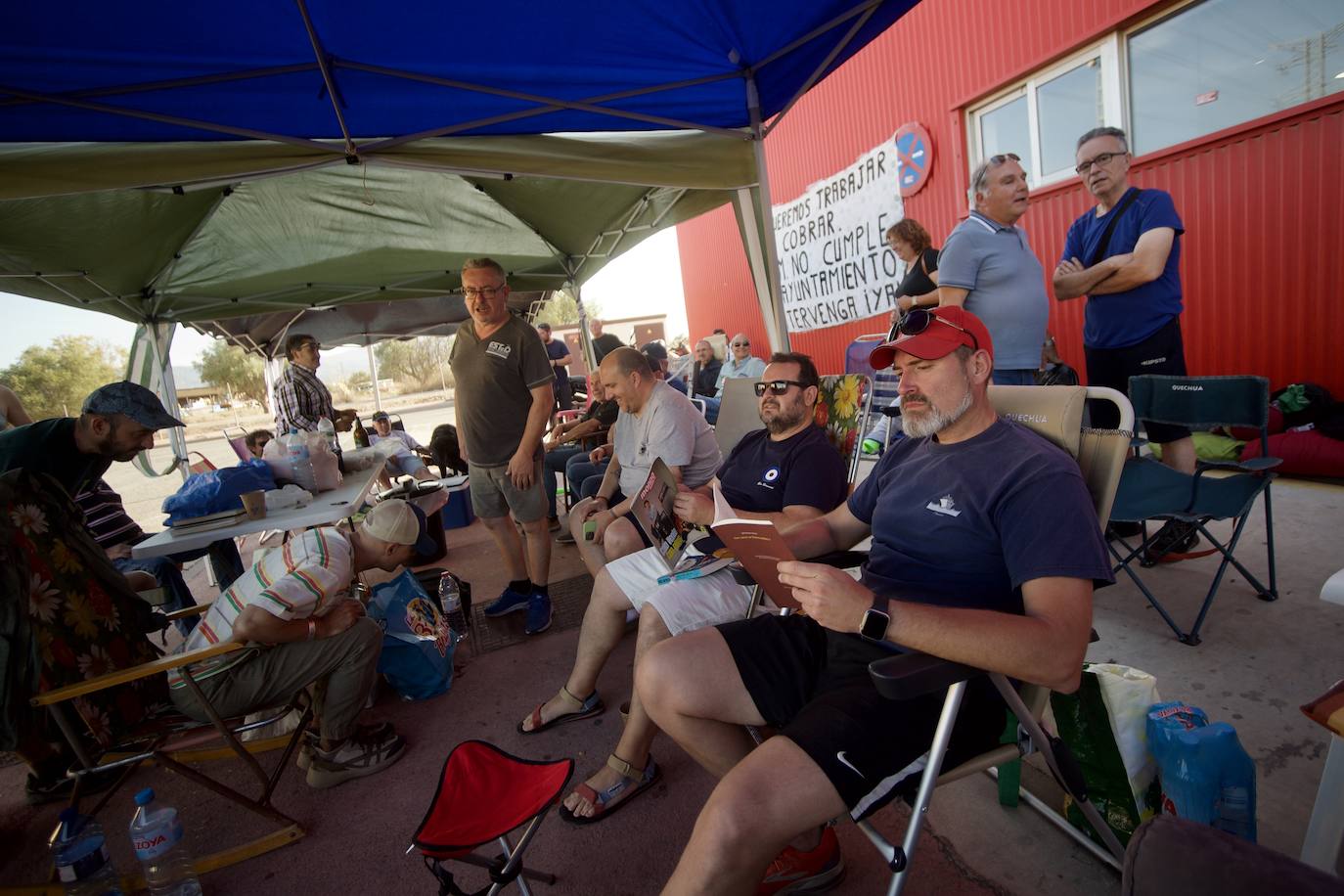 Segundo día de acampada de la plantilla de los &#039;coloraos&#039;