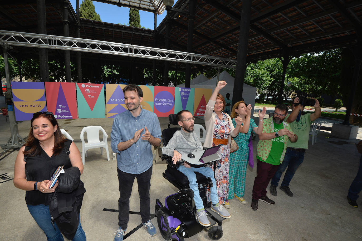 El mitin de Podemos en Murcia encabezado por Echenique, en imágenes