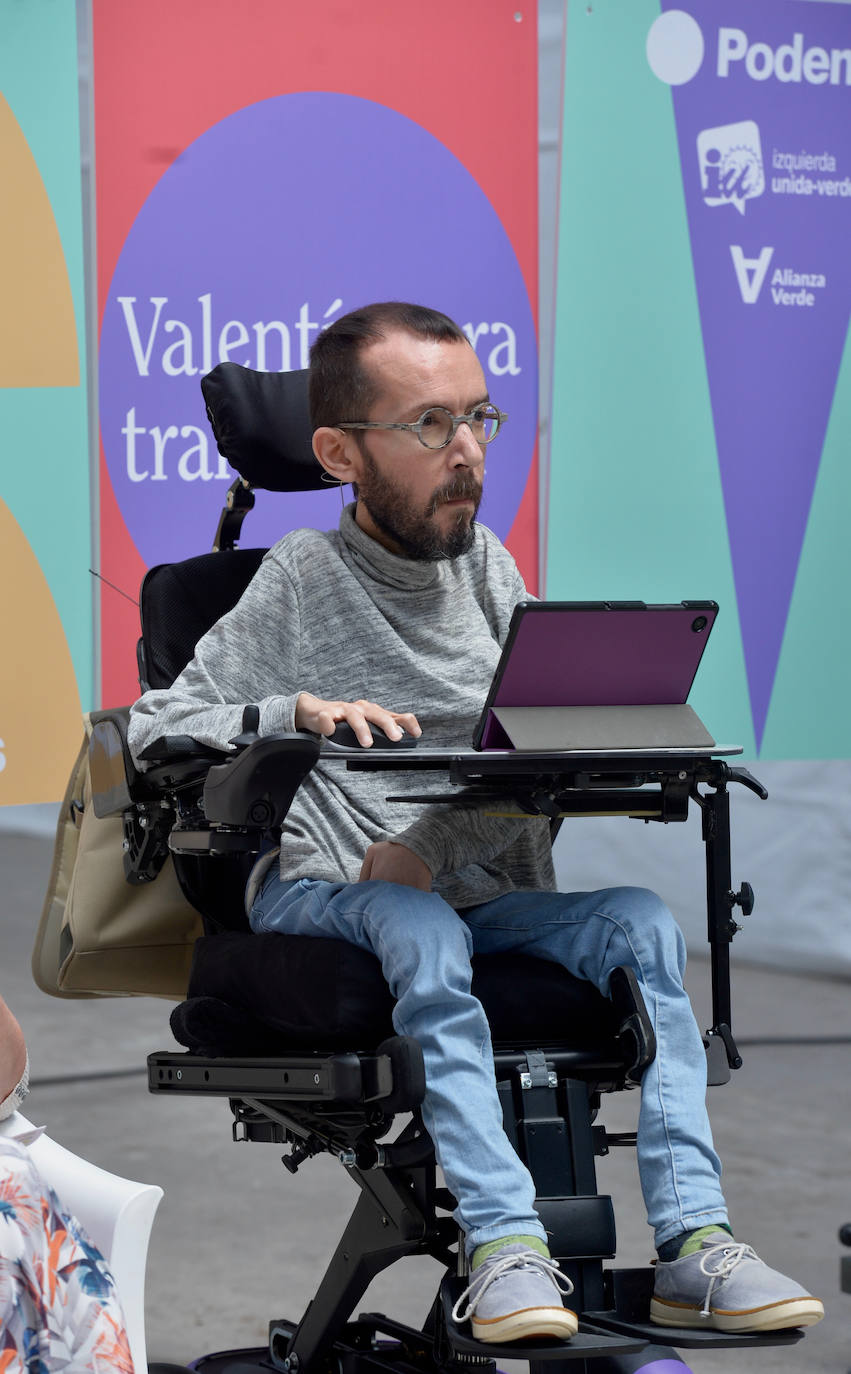 El mitin de Podemos en Murcia encabezado por Echenique, en imágenes