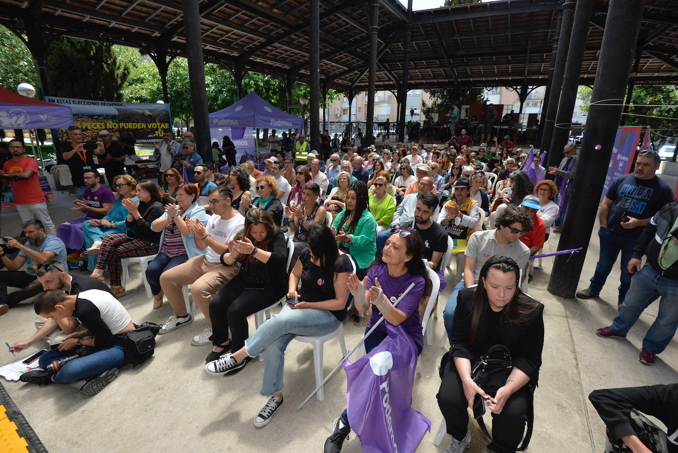 El mitin de Podemos en Murcia encabezado por Echenique, en imágenes