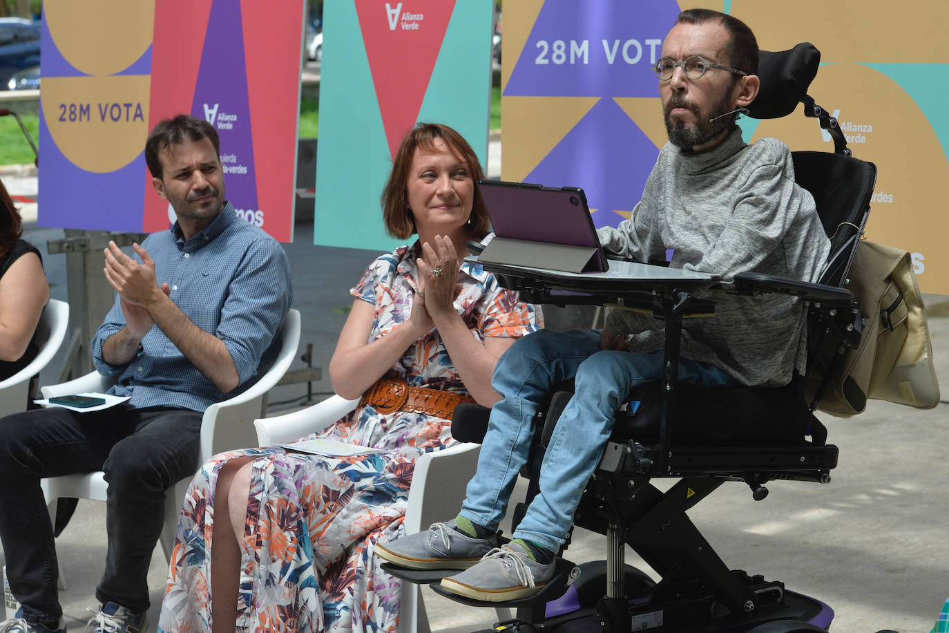 El mitin de Podemos en Murcia encabezado por Echenique, en imágenes