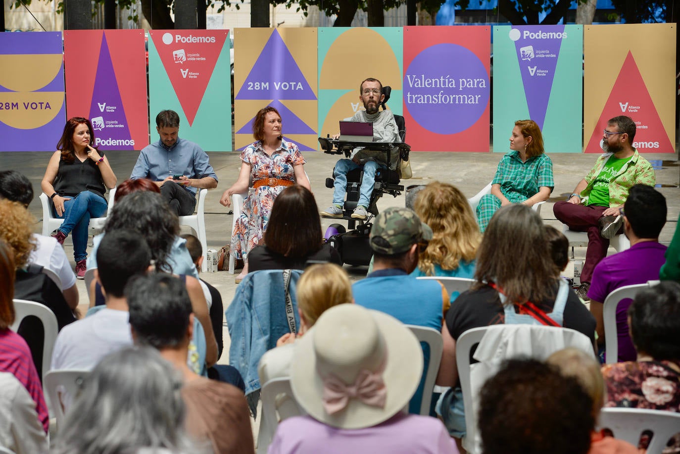 El mitin de Podemos en Murcia encabezado por Echenique, en imágenes