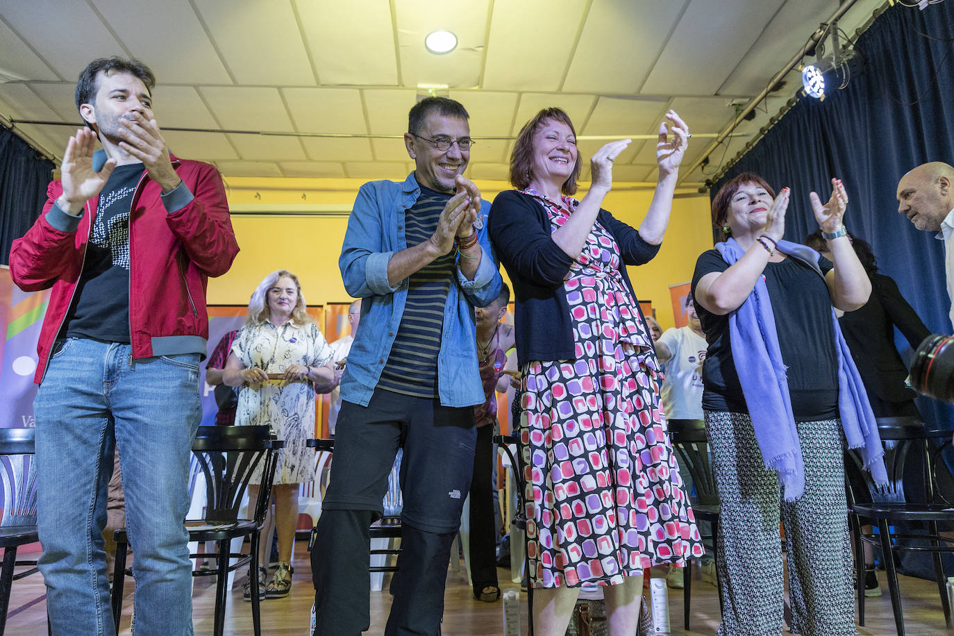 El acto de campaña de Podemos con Monedero en Cartagena, en imágenes