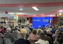 Ballesta en un acto de campaña del PP en Beniaján.