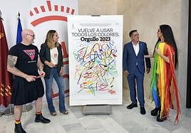 Presentación del cartel de la Semana del Orgullo LGBTIQ+ en Murcia, este martes.