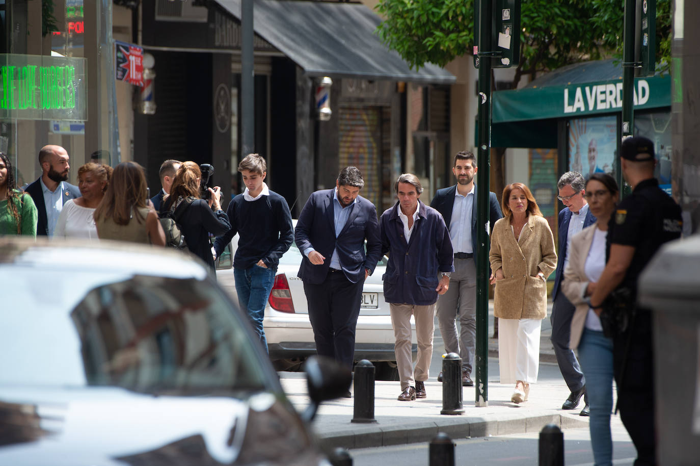 El mitin de Aznar, Miras y Ballesta en Murcia, en imágenes