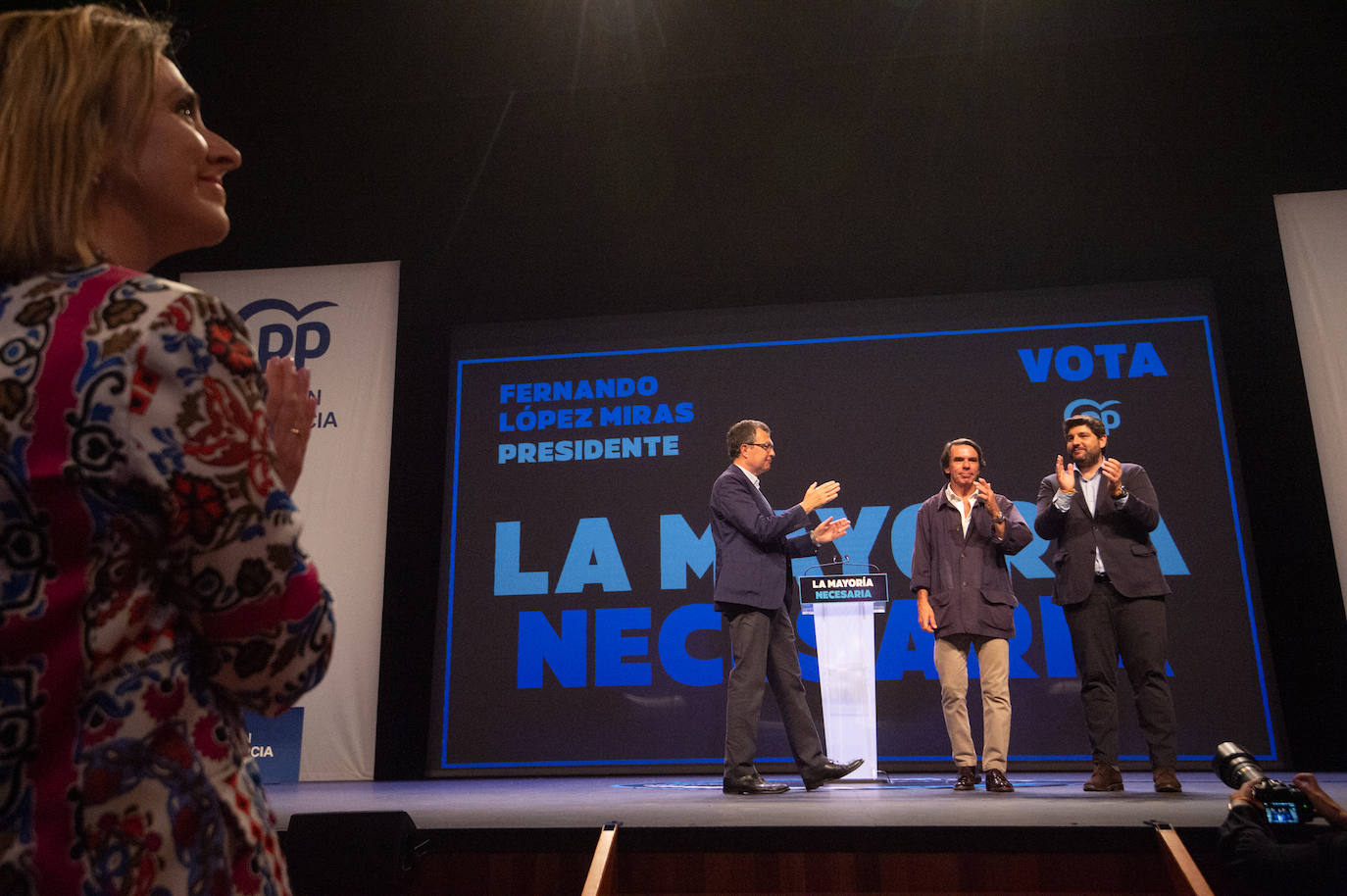 El mitin de Aznar, Miras y Ballesta en Murcia, en imágenes