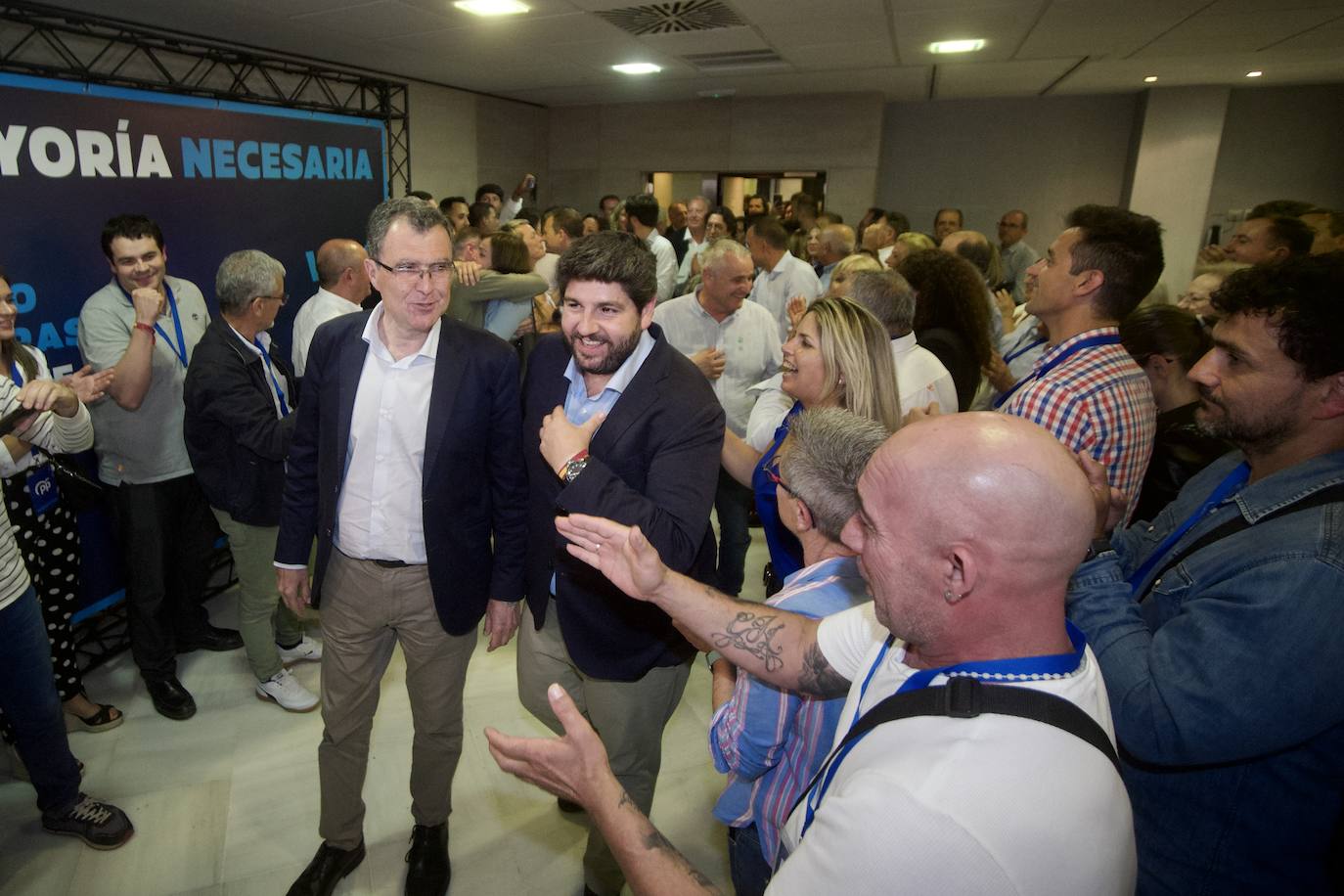 Celebración del PP tras los resultados electorales