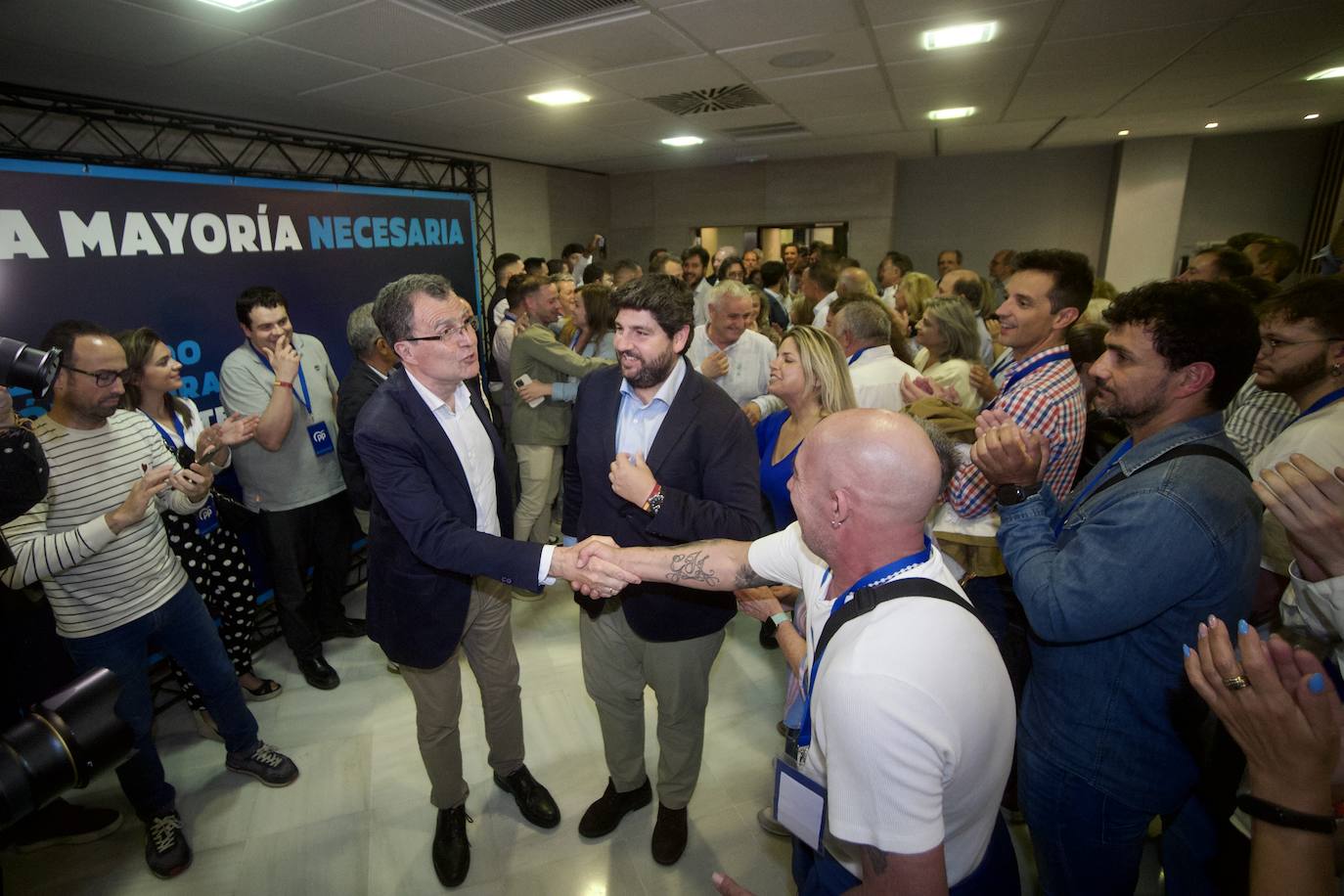 Celebración del PP tras los resultados electorales