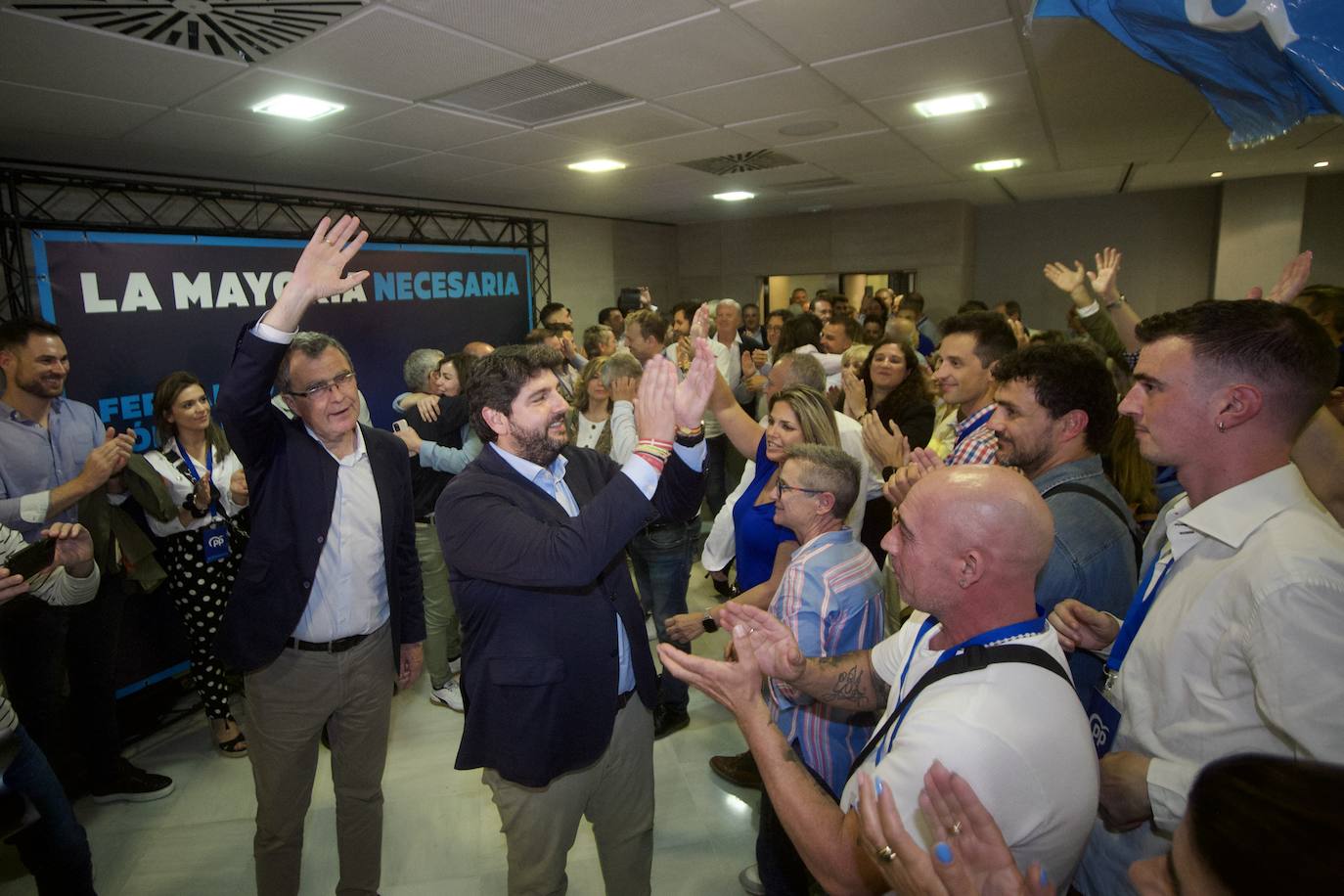 Celebración del PP tras los resultados electorales