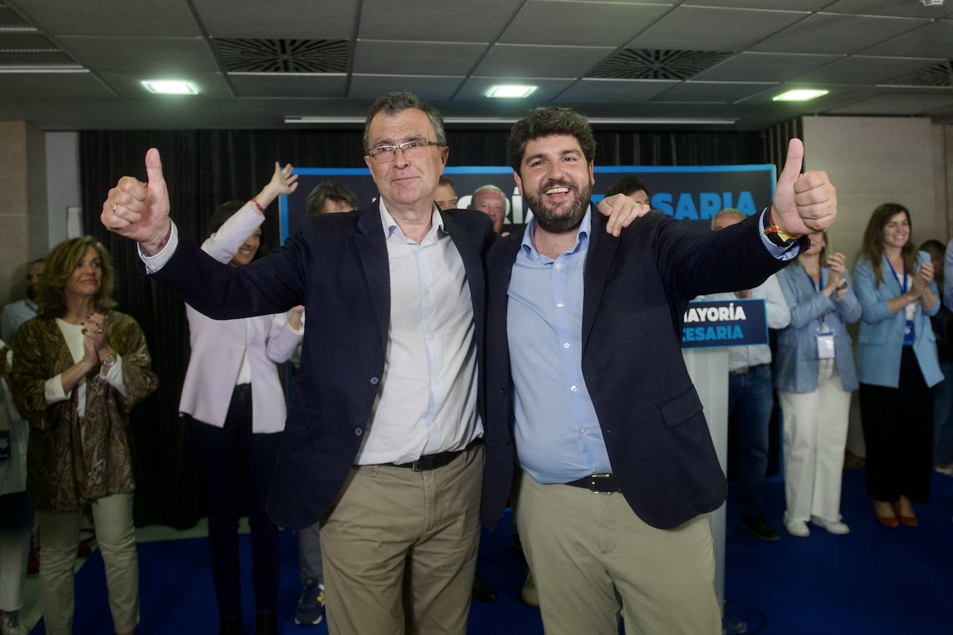 Celebración del PP tras los resultados electorales