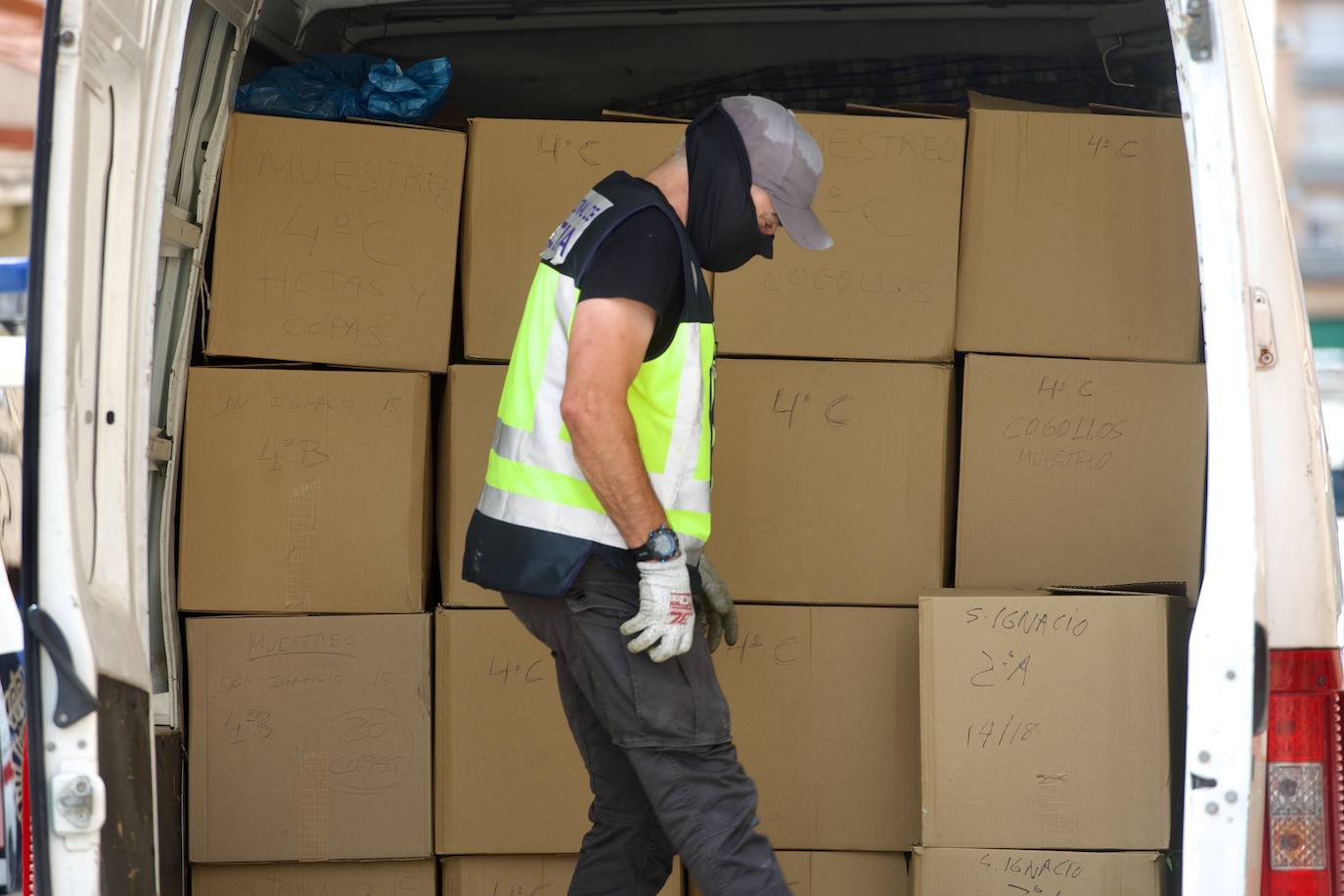 Operativo antidroga en Espinardo, en imágenes