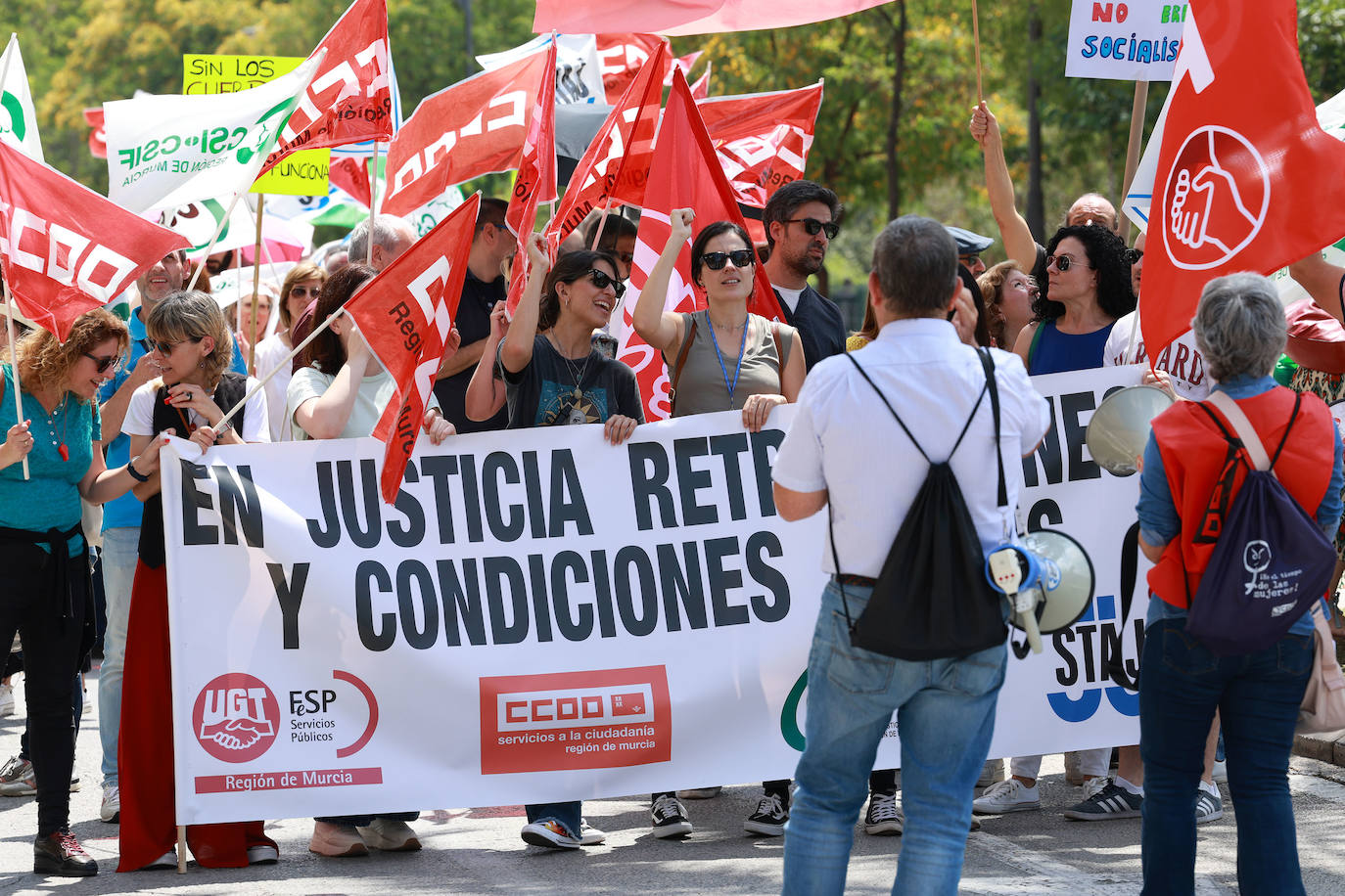 Las imágenes de la protesta de los funcionarios de justicia