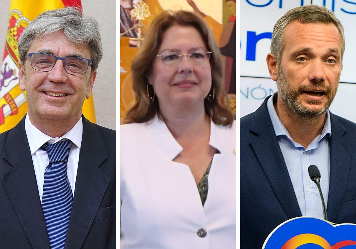 Miguel Ángel Miralles, Visitación Martínez y Joaquín Segado.