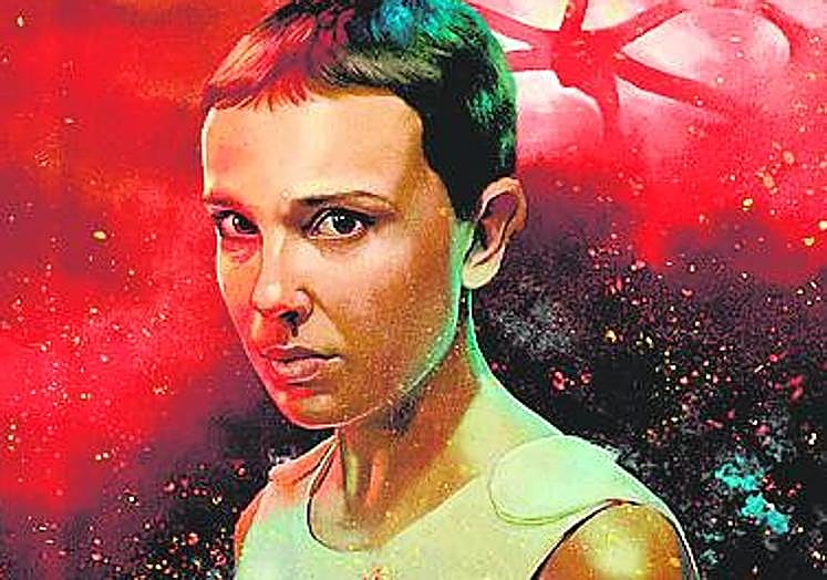 Imagen principal - Portada del libro 'Stranger Things Tribute 1983-1986', ilustración para la marca Manzanas Marlene y portada de la revista alemana 'Impact', sobre movilidad sostenible en el futuro.