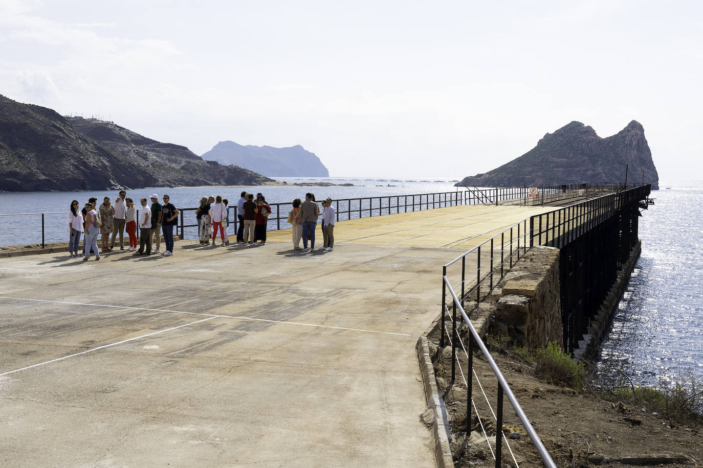 La primera visita al embarcadero del Hornillo de Águilas, imágenes
