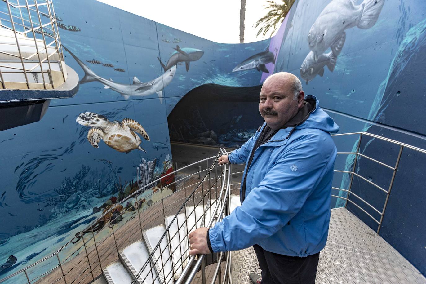 Las fotos de Pablo Sánchez del mural de Kraser en Cartagena