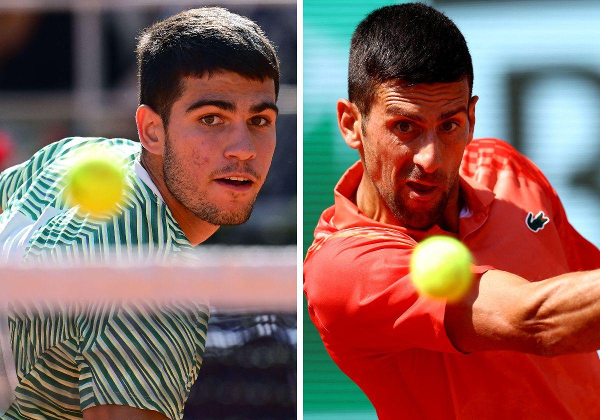 Carlos Alcaraz y Novak Djokovic