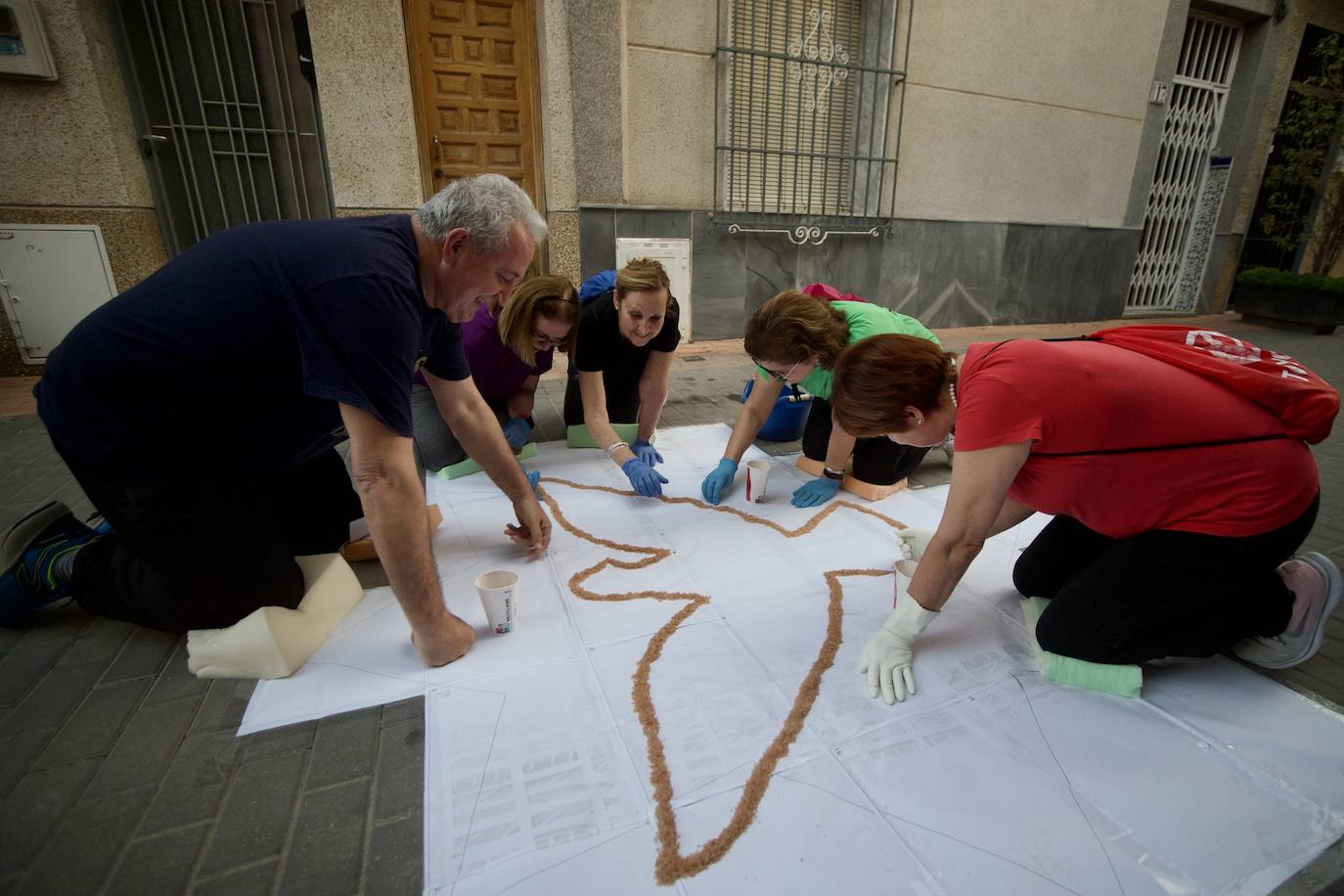 Las alfombras de sal de Alquerías, en imágenes