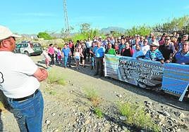 Protesta vecinal en la rambla de Béjar, en una imagen de archivo.