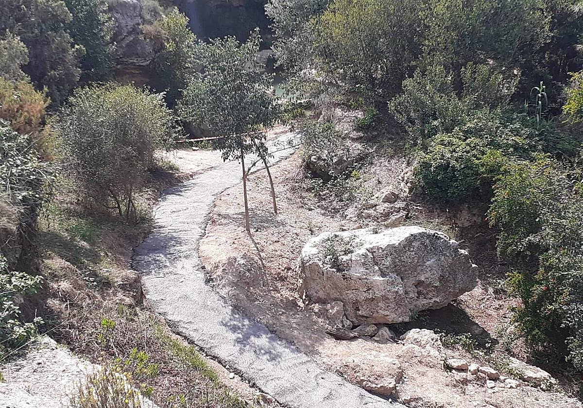 Obras en el entorno del Salto del Usero.