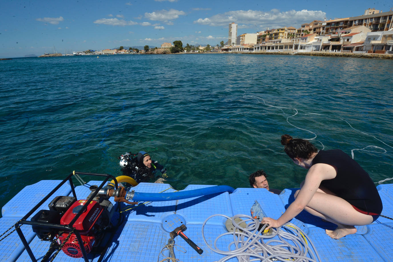 Los arqueólogos examinan ya el barco fenicio de Mazarrón