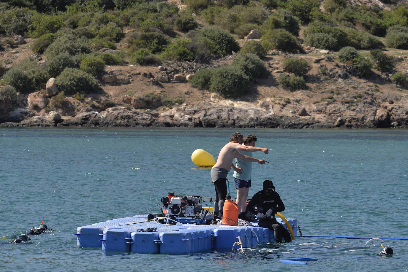 Los arqueólogos examinan ya el barco fenicio de Mazarrón