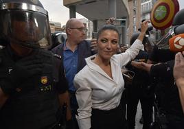 Macarena Olona, durante un acto que celebró en Murcia en septiembre de 2022.