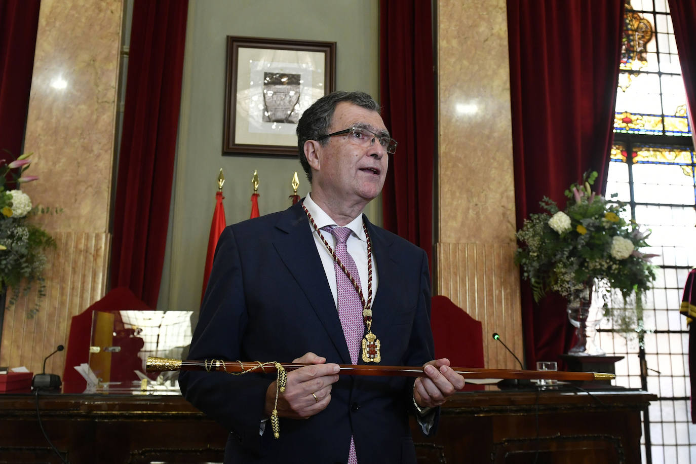 José Ballesta recupera el bastón de mando del Ayuntamiento de Murcia