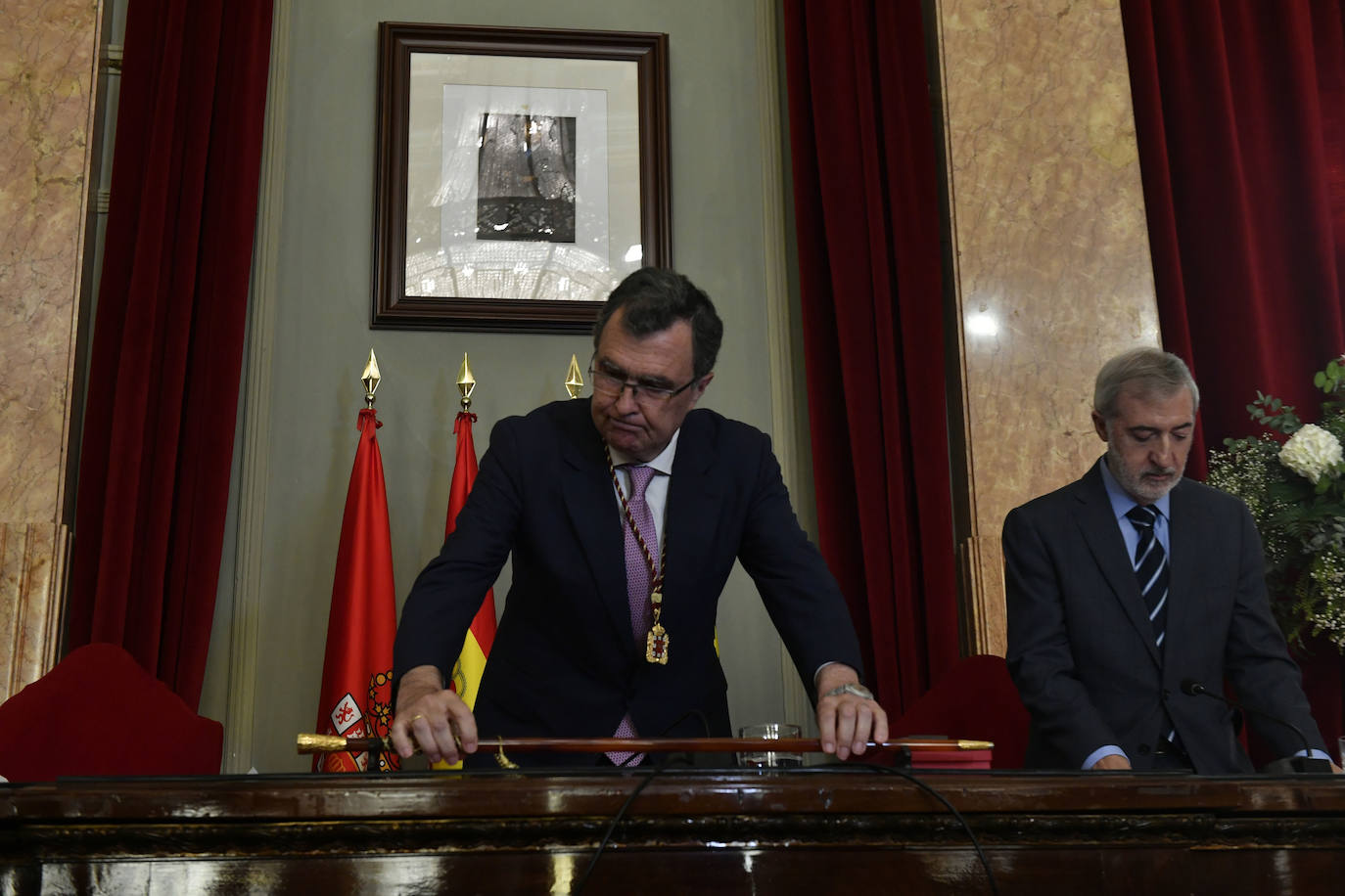 José Ballesta recupera el bastón de mando del Ayuntamiento de Murcia