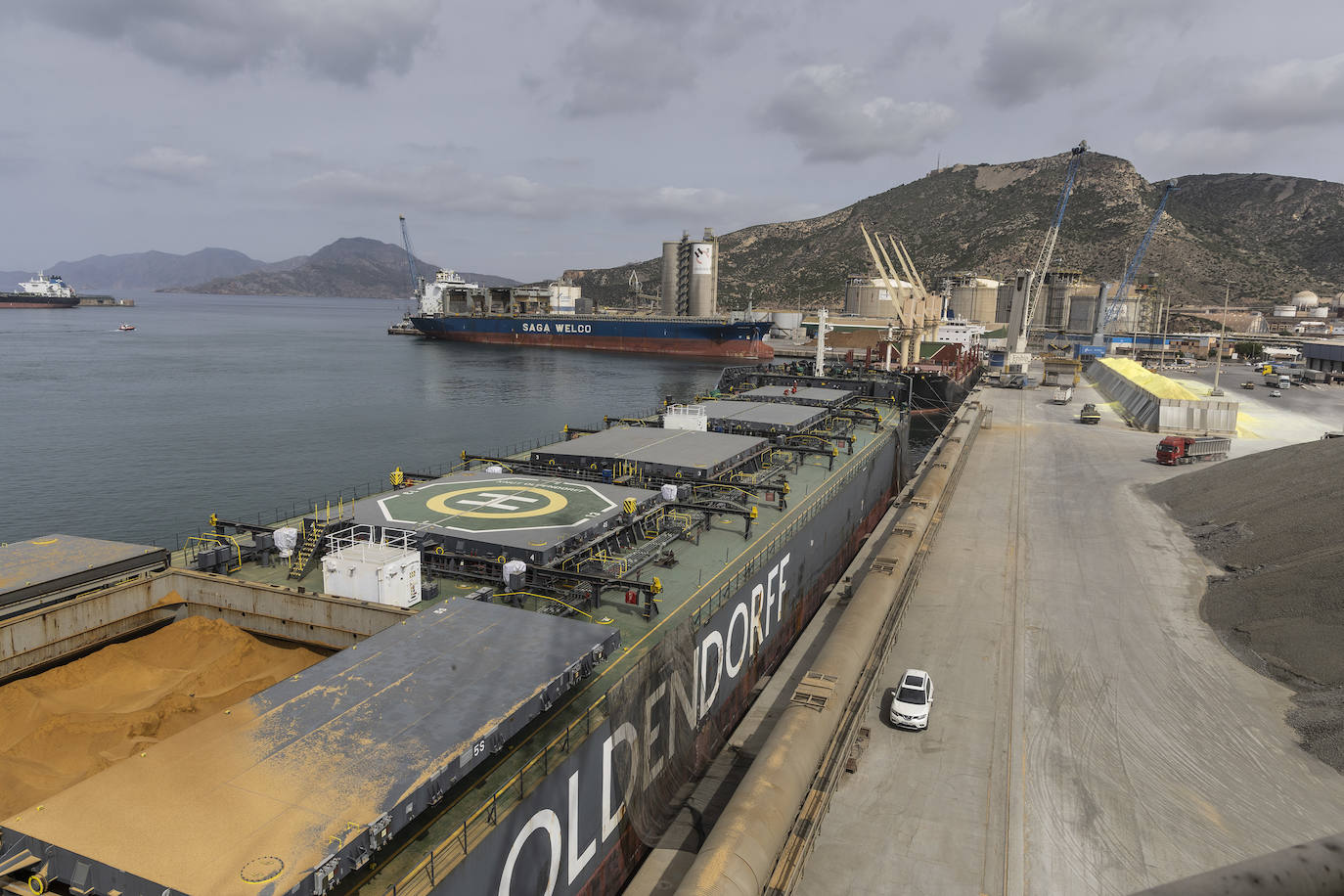 El Puerto de Cartagena es el segundo de España que más cereal importa
