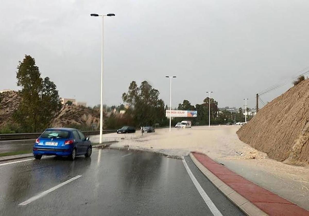 Desperfectos ocasionados por las lluvias en Molina, en una imagen de archivo.