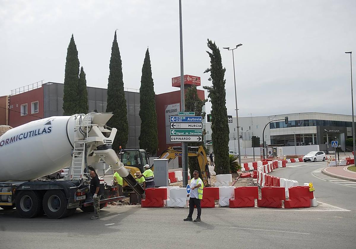 Obras en la calle Mayor de Espinardo