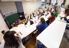 Aspirantes a las plazas MIR, el pasado mes de enero durante el examen de acceso a las plazas, en el campus de Espinardo