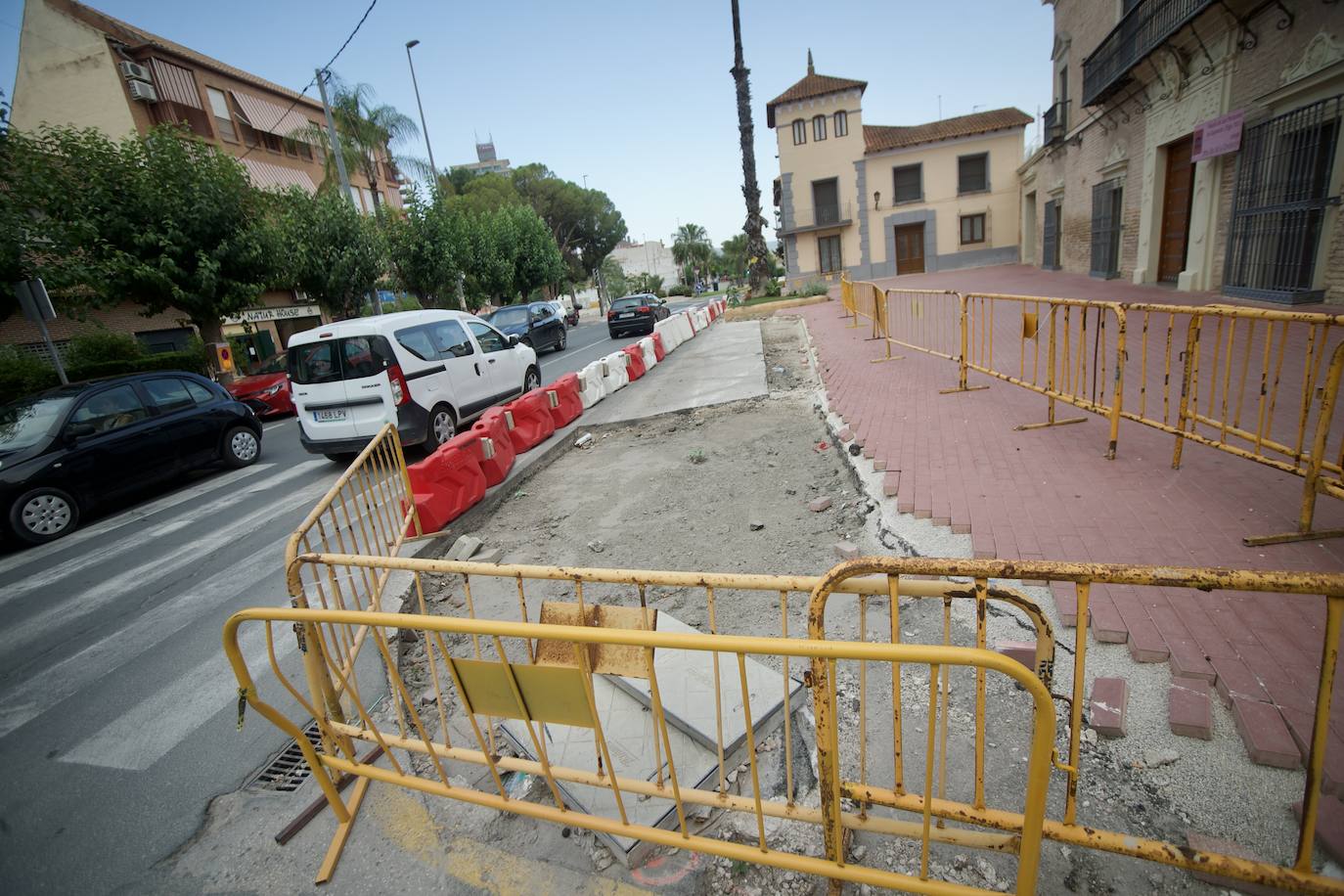 Obras en la calle Mayor de Espinardo