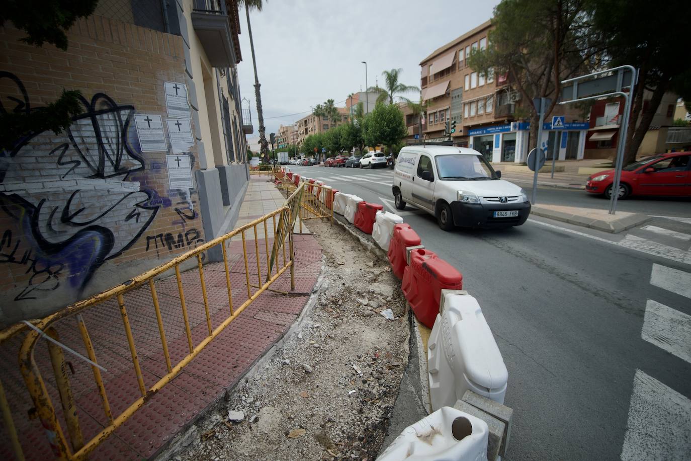 Obras en la calle Mayor de Espinardo