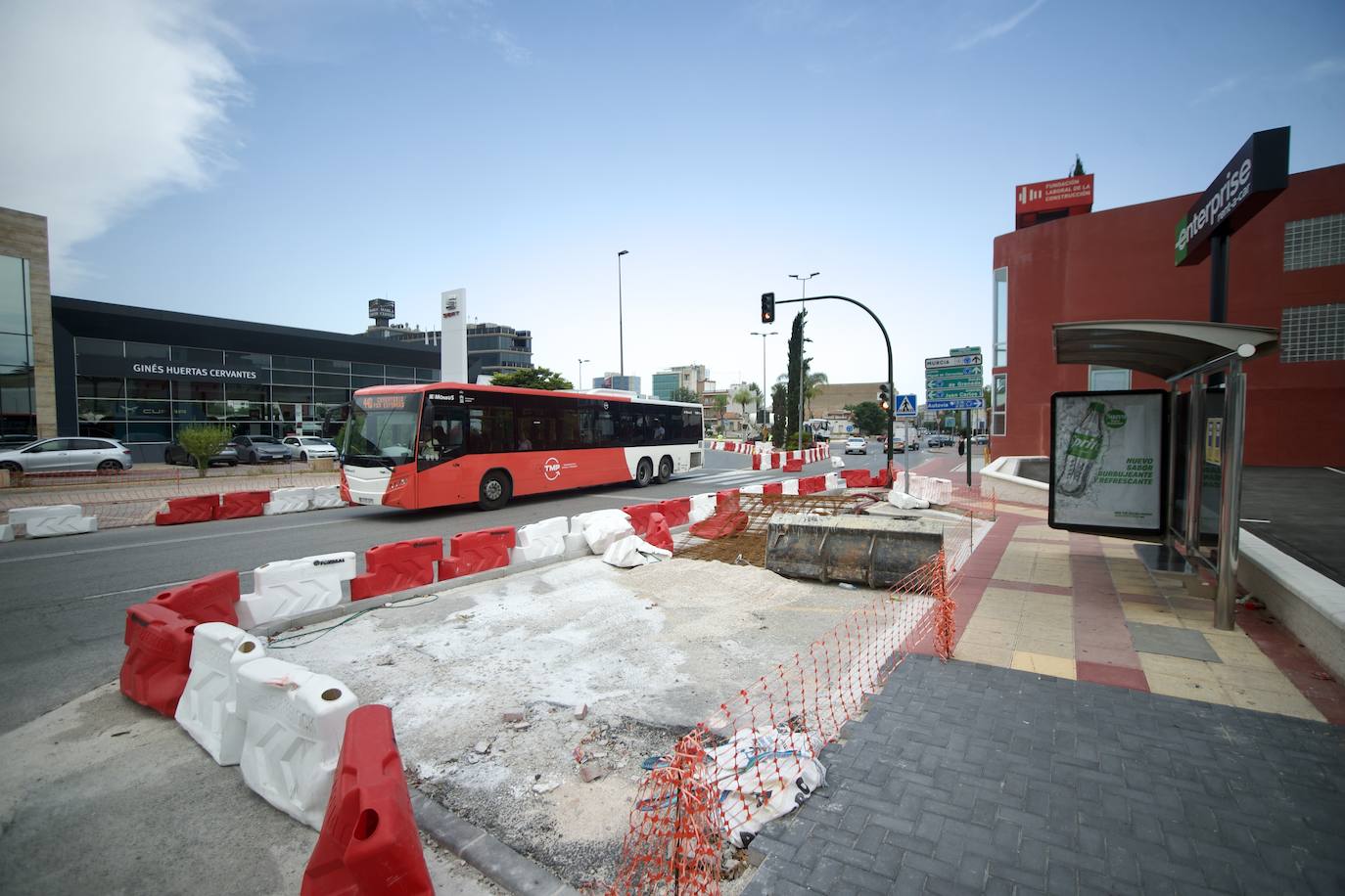 Obras en la calle Mayor de Espinardo