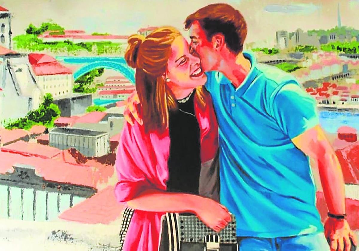 Una de las pinturas de Teresa Ferrín.