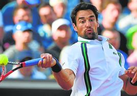 Jeremy Chardy, en un partido contra Andy Murray en Roma.