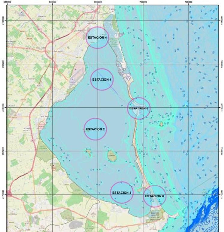 Emplazamiento de la nueva red de boyas y sensores.