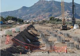 Obras del Corredor Mediterráneo en las proximidades de Lorca.