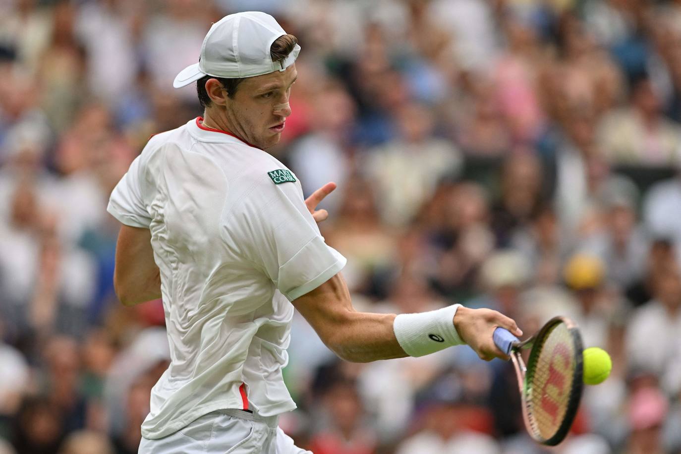 El partido entre Carlos Alcaraz y Jarry en Wimbledon, en imágenes