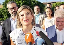 Inma Sánchez, durante la presentación de las candidaturas del PSRM al Congreso y el Senado el pasado martes.