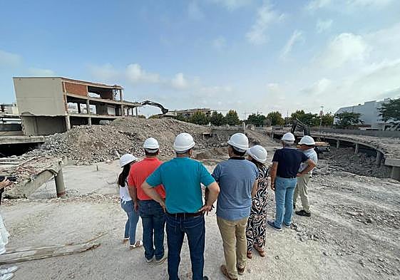 Visita del equipo de gobierno municipal, este miércoles, a las obras.