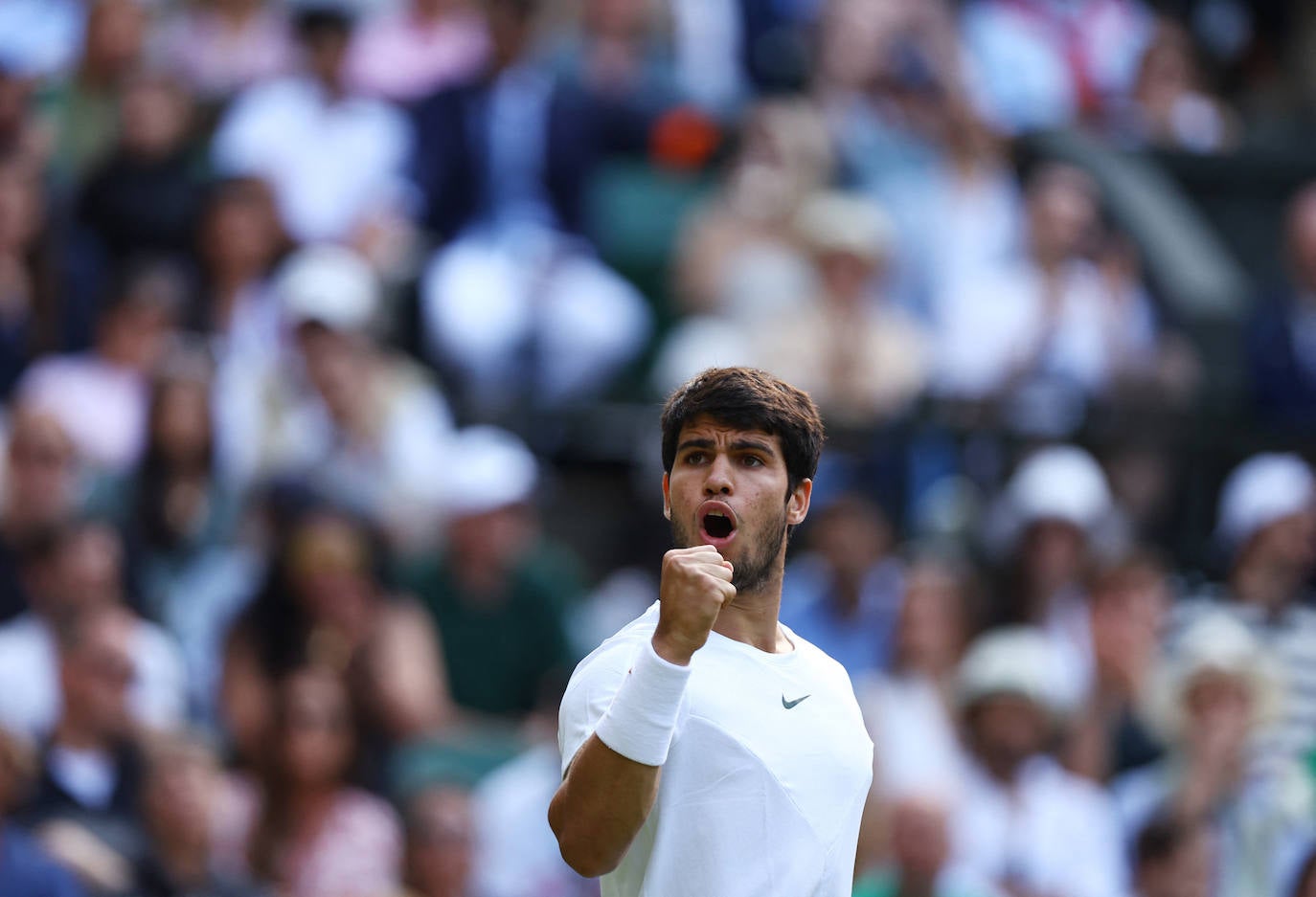 Las imágenes del partido Alcaraz-Rune en Wimbledon