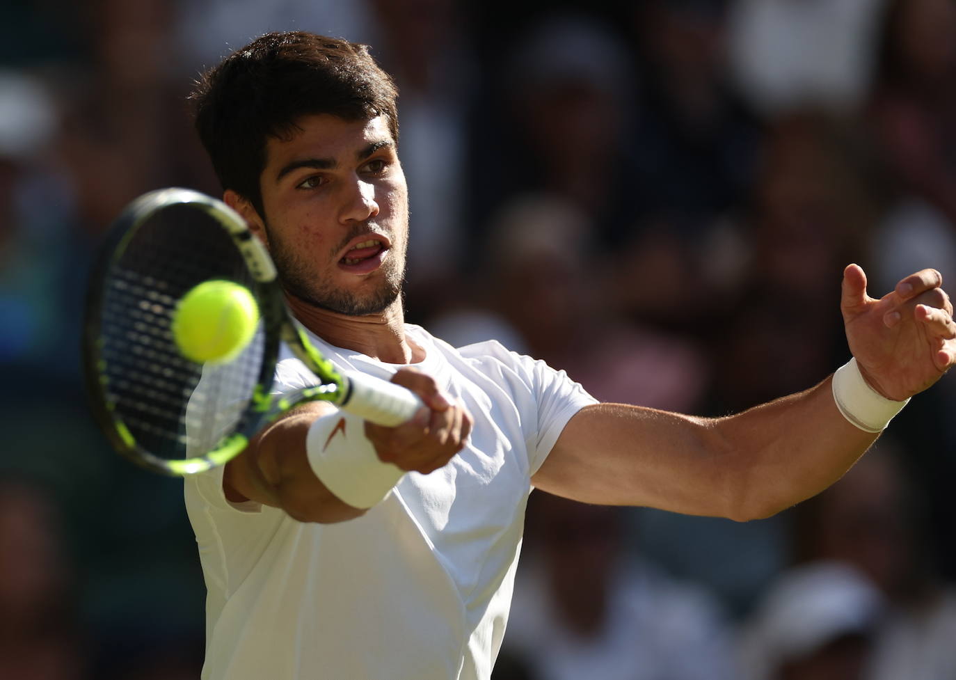 Las imágenes del partido Alcaraz-Rune en Wimbledon