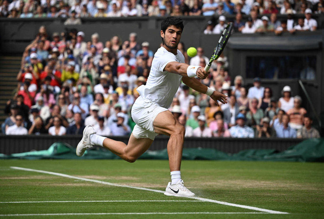 Las imágenes del partido Alcaraz-Rune en Wimbledon