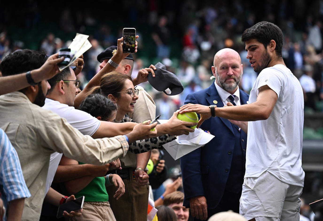 Las imágenes del partido Alcaraz-Rune en Wimbledon