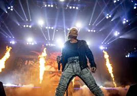 Bruce Dickinson, cantante de Iron Maiden, durante un concierto celebrado en Ljubljana el pasado 28 de mayo.